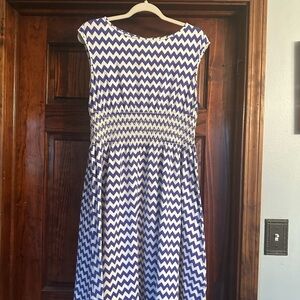 Blue and White Chevron Dress by Kate Spade